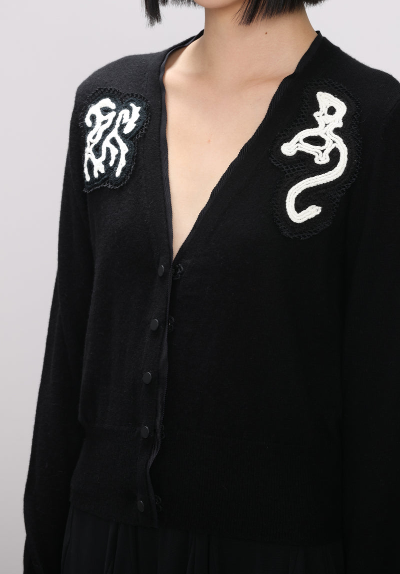MERCERIZED MERINO WOOL CARDIGAN