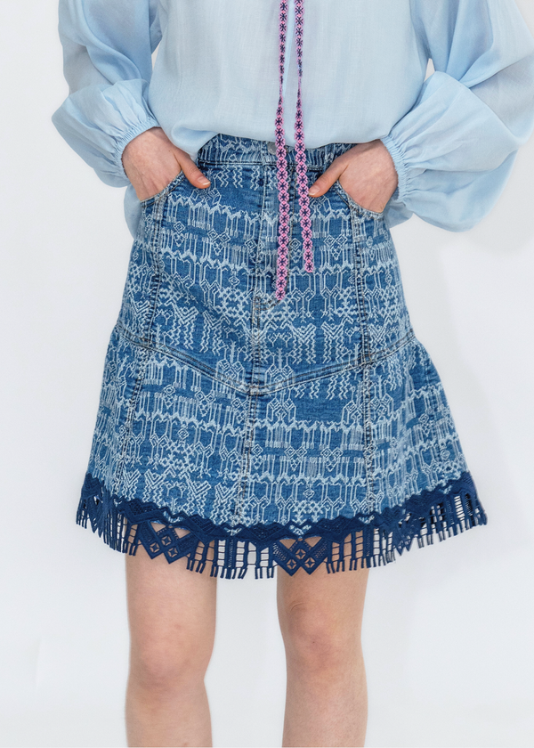 DEER DENIM MINI SKIRT